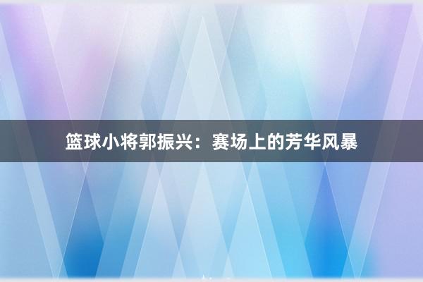 篮球小将郭振兴：赛场上的芳华风暴